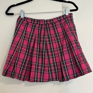 Amanda Uprichard Pink Plaid Skort